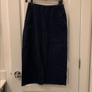 Zara midi denim skirt